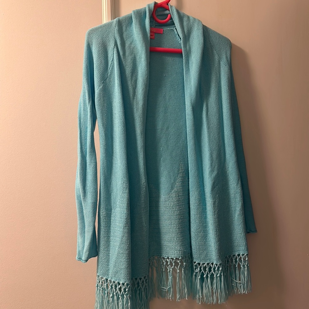 Bright blue Lilly Pulitzer cardigan